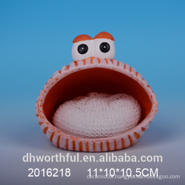 Promotional ceramic sponge holder with animal design